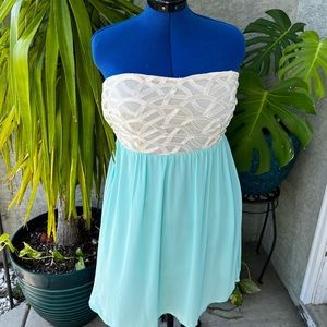 Mint Strapless Dress